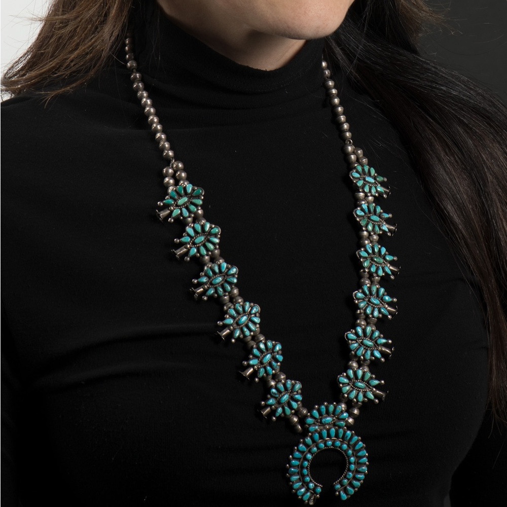 Festival Squash Blossom Statement Necklace – Desert Boho Luxe